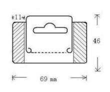 food box of plastic both sides self-adhesive hang tabs