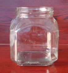 670ml glass square jar