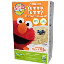 Earths Best Organic Instant Oatmeal, Yummy Tummy, Maple & Brown
