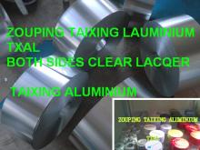 both sides clear lacquer aluminium coil for flip off seal