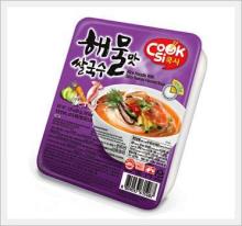 Instant Rice Noodle with spicy seafood flavored soup