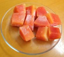 IQF red papaya dice