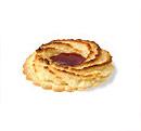 Coconut rochers baked on a hard sponge cake base and filled with fabulous strawberry jam