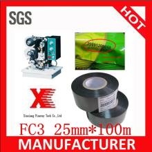 FC3 25mm*100m hot stamp ribbon / Hot date stamping ribbon /hot stamping foil for plastic bags