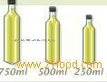 Olive oil in glass  bottles 