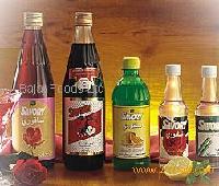 Fruit Cordial and Rose Syrup