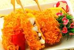 Steak of squid  foot  with bread powder