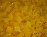 canned yellow peach dices in syrup15*15mm