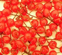 cherry with stem in syrup unbleached
