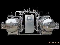 Double kettles parallel connection water-bath type sterilzation kettle