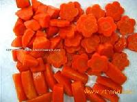 Frozen fresh carrot in cubes