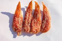 Dry chicken jerky with sesame