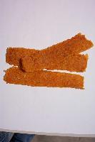 Chicken meat with carrot square flake