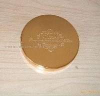 Gold Metal Aluminum Lid With Embossing
