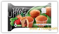 Viteks cakes with strawberry jam