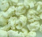 Quick-frozen white cauliflower