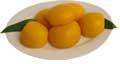 Frozen yellow peach