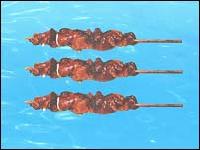Bowels skewered eel