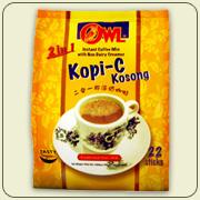 Owl 2 in 1 Kopi-C Kosong Instant Coffee with Non Dairy Creamer