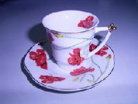 12PCS 90cc ceramic & porcelain coffee  cup  and  saucer 