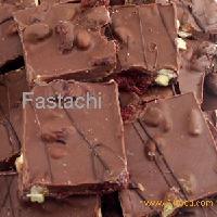 milk chocolate cranberries/pistachios