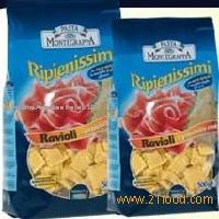 Dry filled egg  pasta   Ravioli  with ham