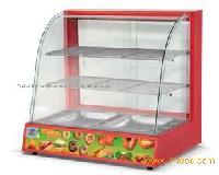 curved glass warming showcase