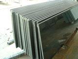 Black granite  tiles  and granite countertop