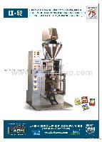 Automatic vertical form fill and seal pouch packing machine with auger filler for powdered products