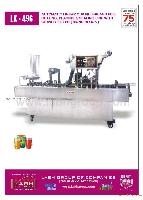 AUTOMATIC LINEAR CUP FILLING AND FOIL CUTTING, PLACING & SEALING LINE WITH GRAVITY FILLER