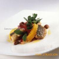 Browned Perch in light carpione with stream watercress and citrus