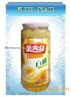 white peach can