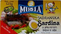 Sardines piquant in vegetable oil, MIRELA 125 g