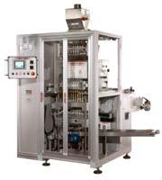 Multi-lane vertical tubular machine to fill and pack various types of products in single-dose