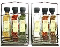 Wave Bottle  Spice  Rack  Set 