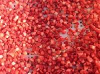 Frozen strawberry dices