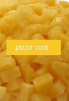 Canned pineapple pizza cut in light syrup