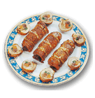 Barbecued chicken leg