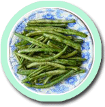 Crisp pieces of kidney beans