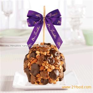Double Chocolate Peanut Butter Almond Caramel Apple