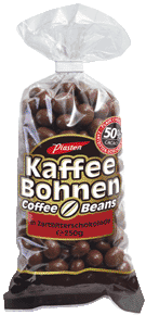 Coffee beans in plain chocolate